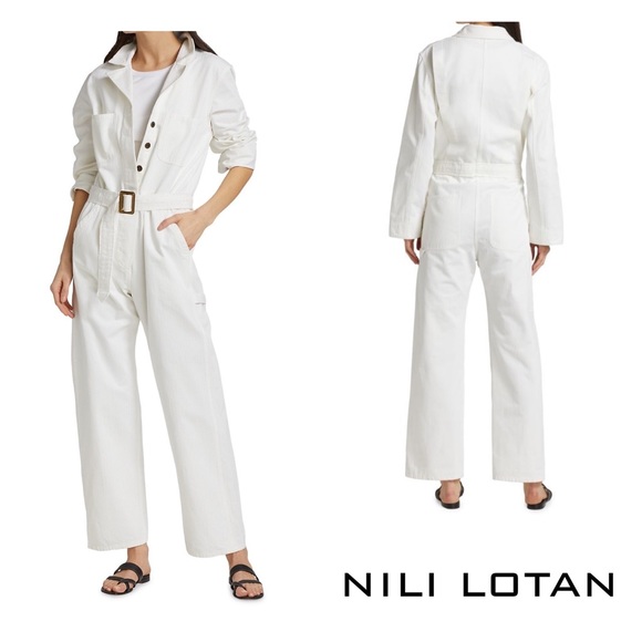 Nili Lotan Pants - 🛑SOLD🛑 New! NILI LOTAN Marie Military Jumpsuit in White